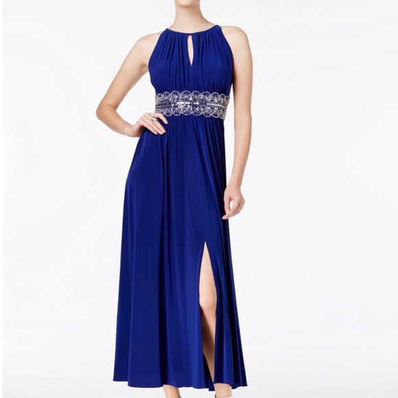 R&M Richards Dresses & Skirts - R&M Richards Blue Evening Maxi Dress 6P EUC